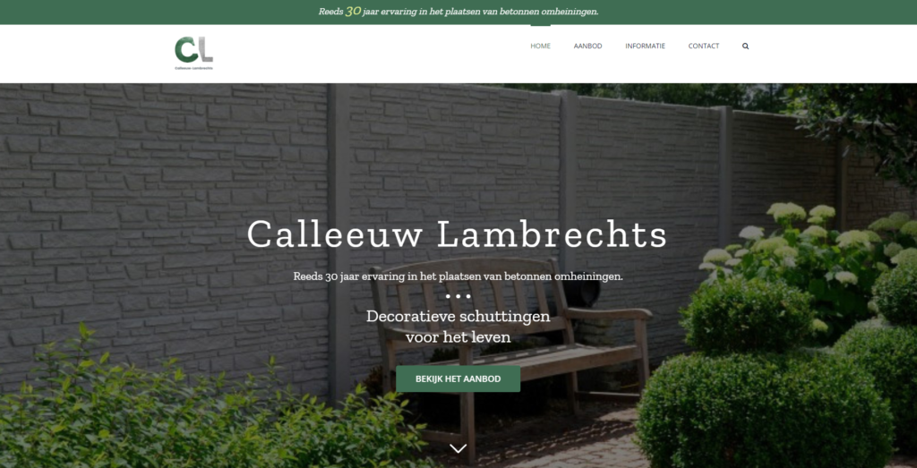 home pagina calleeuw lambrechts bouw constructie branche nybe