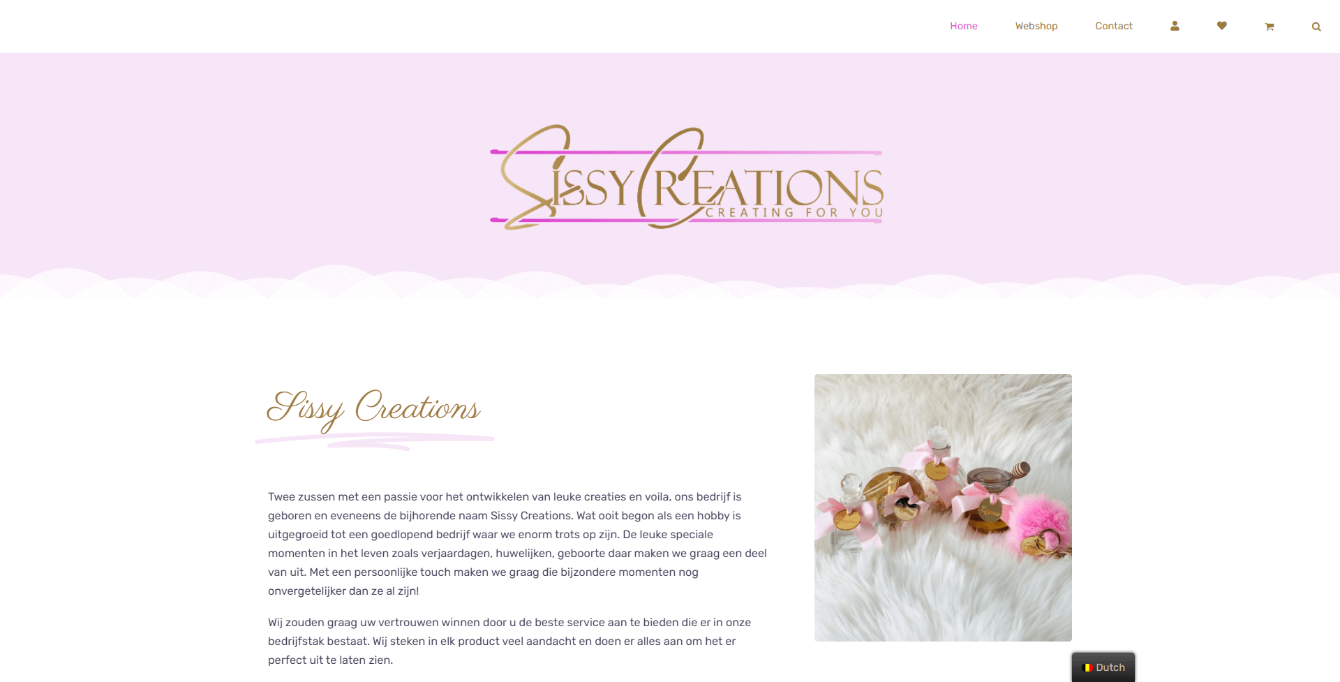 sissycreations nybe retail sector website maken