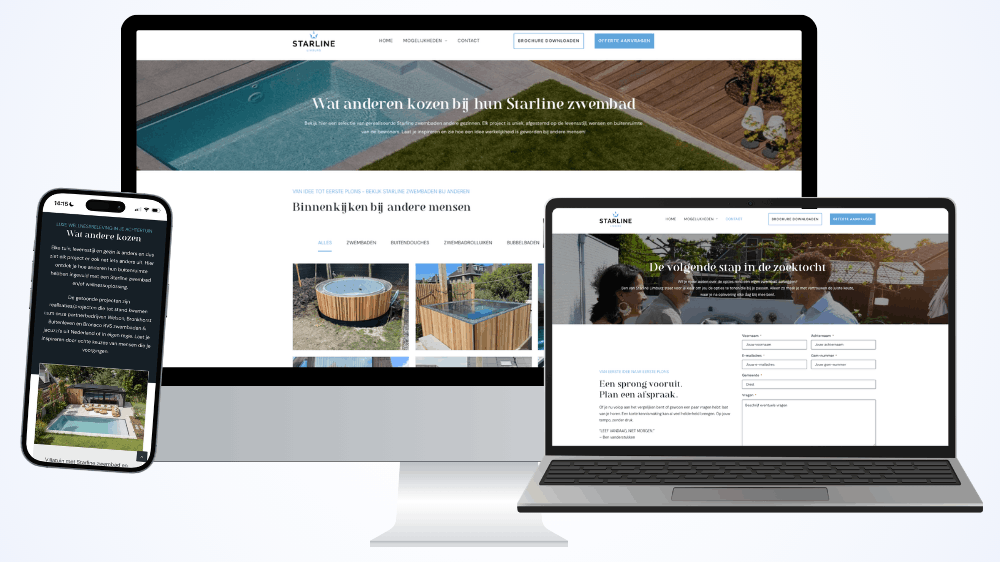 NYBE professionele I.T. in Hasselt a website that attracts leads toestelschermen die een website tonen responsive design