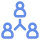 NYBE professionele software op maat smart marketing to attract customers icon blauw persooninfrastructuur