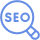 NYBE professionele software op maat smart marketing to attract customers icon blauw seo